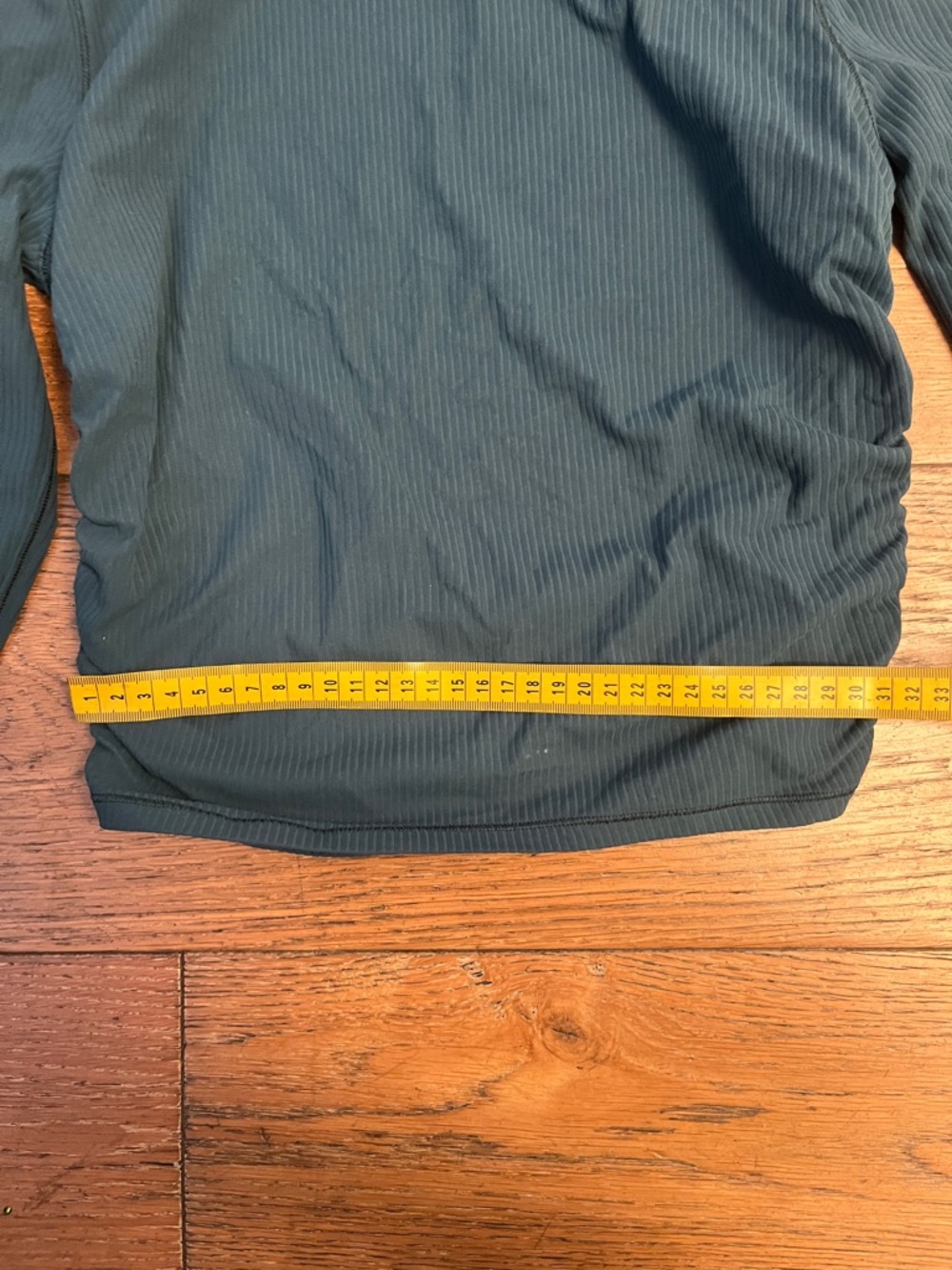 lululemon athletica Deep Teal Ribbed Long Sleeve Crop Top - Picture 2 of 7